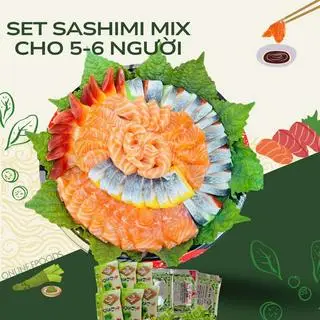 Hình ảnh Set sashimi 400g cá hồi Nauy - 1 thanh cá trích ép trứng - 10 miếng sò đỏ Nhật Bản Nhật Bản cho 4 người