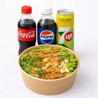 Hình ảnh Bún trộn thịt nướng + 1 Nước ngọt