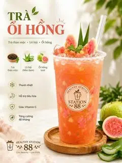 Hình ảnh Trà ổi hồng - Pink guava fruit tea
