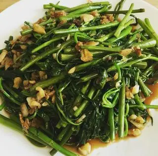 Hình ảnh Rau muống xào tỏi