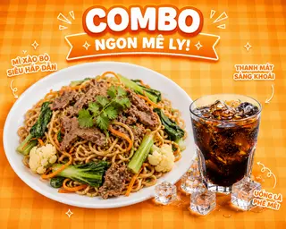 Hình ảnh Mì xào bò - 1 Coca tươi