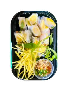 Hình ảnh Bánh tráng cuốn trứng lòng đào chấm me