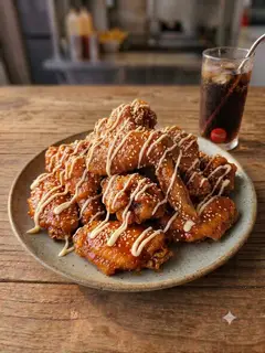 Hình ảnh Cánh gà sốt cay + coca