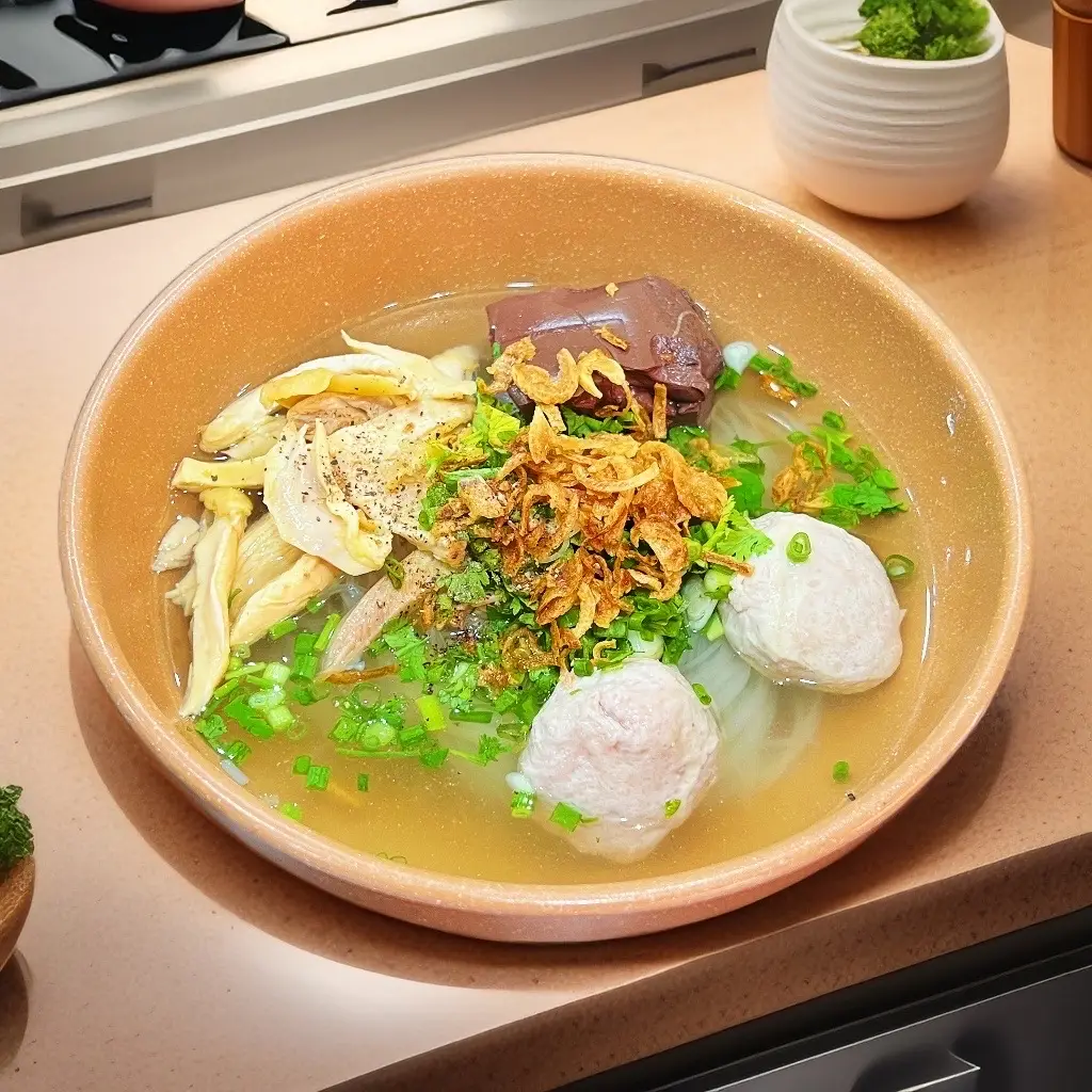 Hình ảnh Hủ Tiếu Nước Mọc Gà