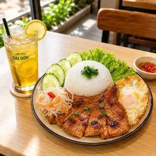Hình ảnh Cơm Tấm Sườn | Trà Chanh.