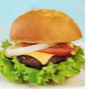 Hình ảnh 2 buger bò phô mai tặng 1 buger gà rán
