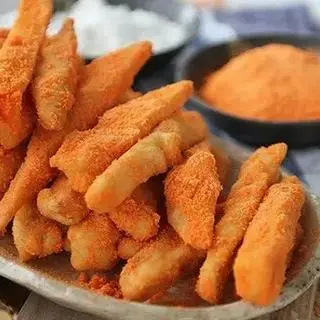 Hình ảnh khoai lang lắc phô mai 