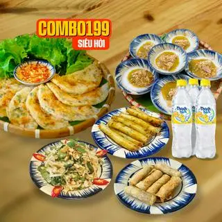 Hình ảnh combo 199 ( 5 bx tôm thịt, 6 ram tôm đất, 6 ram bắp, 1 gỏi mít, 6 bánh bèo, 3 thạch bích