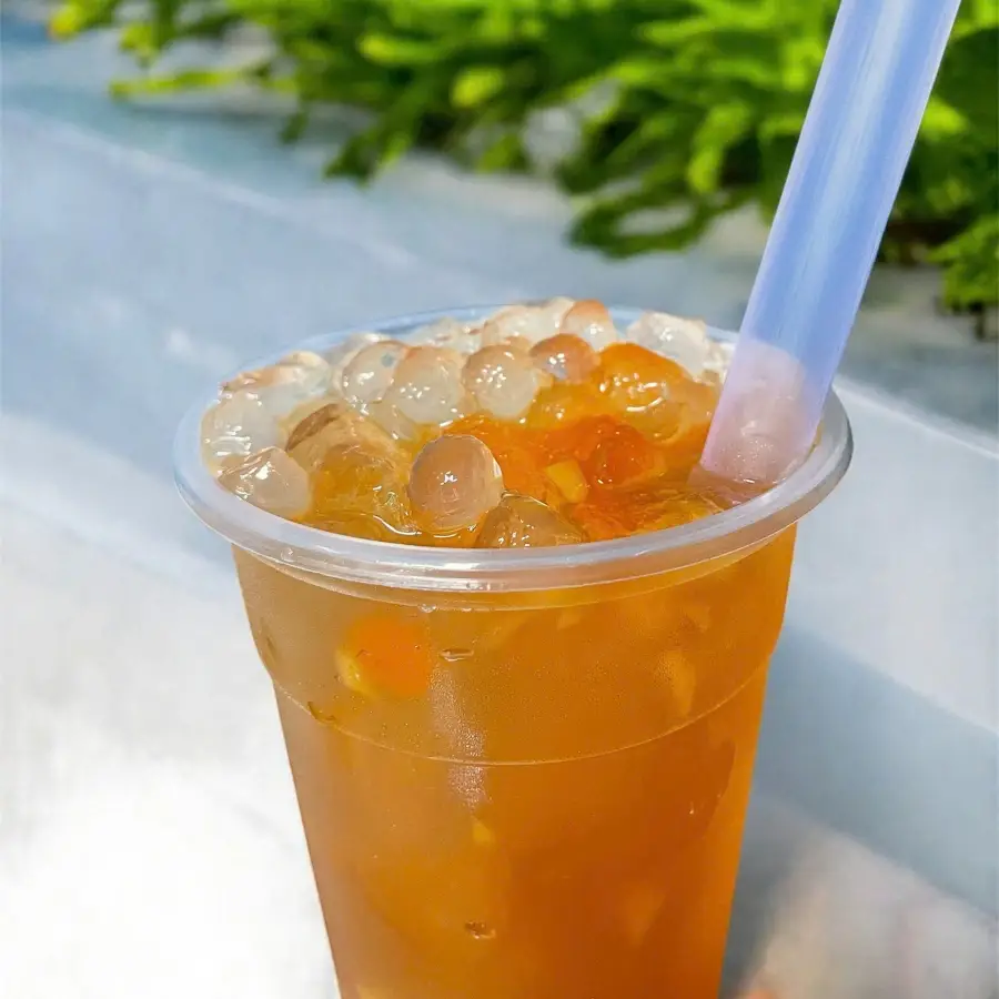 Hình ảnh Trà Đào Trân Châu Trắng