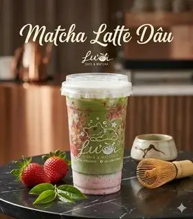 Hình ảnh Matcha latte dâu
