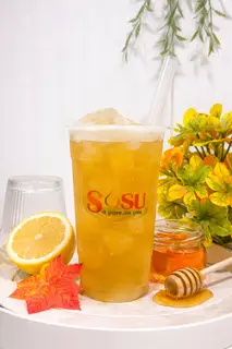 Hình ảnh COMBO Lục Trà Chanh Mật Ong - Lục Trà Chanh Dâu 700ml - Sosu