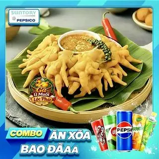 Hình ảnh Combo 1 khay chân gà ủ muối hoa tiêu rút xương khay 500g + 1 Pepsi + kèm 2 hũ sốt chấm muối hoa tiêu
