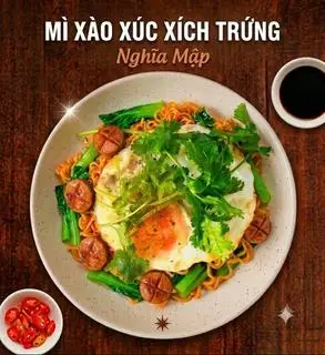 Hình ảnh Mì Xào Xúc Xích Trứng