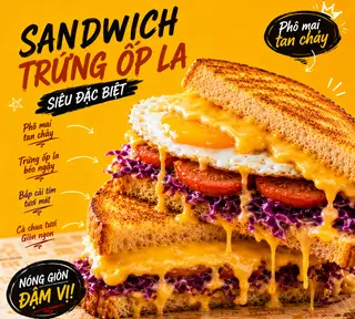 Hình ảnh Sandwich Trứng + Phô mai