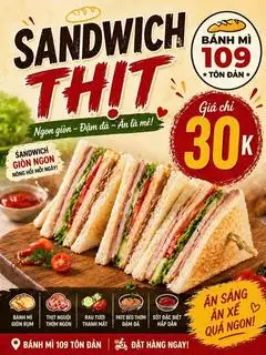 Hình ảnh Sandwich Thịt