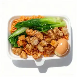Hình ảnh Mì Trộn Tóp Mỡ Trứng Lòng Đào