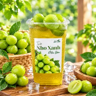 Hình ảnh Trà Nho Xanh Mẫu Đơn