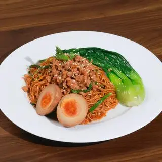 Hình ảnh Mì khô thịt bằm Tứ Xuyên + Trứng ngâm tương