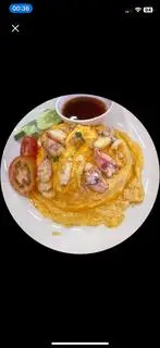 Hình ảnh Cơm cá hồi phủ trứng