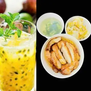 Hình ảnh Cơm gà nướng Nam Kinh - nước chanh leo