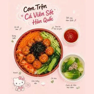 Hình ảnh Cơm trộn cá viên sốt HQ 