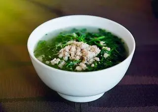Hình ảnh Canh Xà Lách Xoong Thịt Bằm