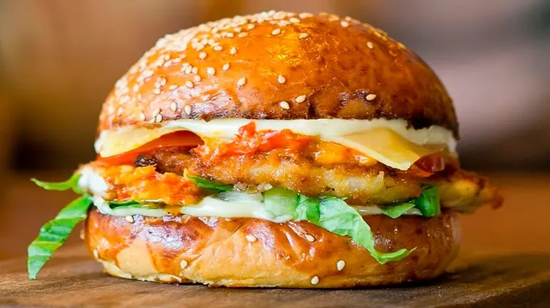 Hình ảnh Hamburger Tôm, trứng 