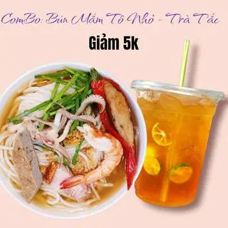 Hình ảnh Combo Bún Mắm Tô Nhỏ - Trà Tắc Ly Lớn