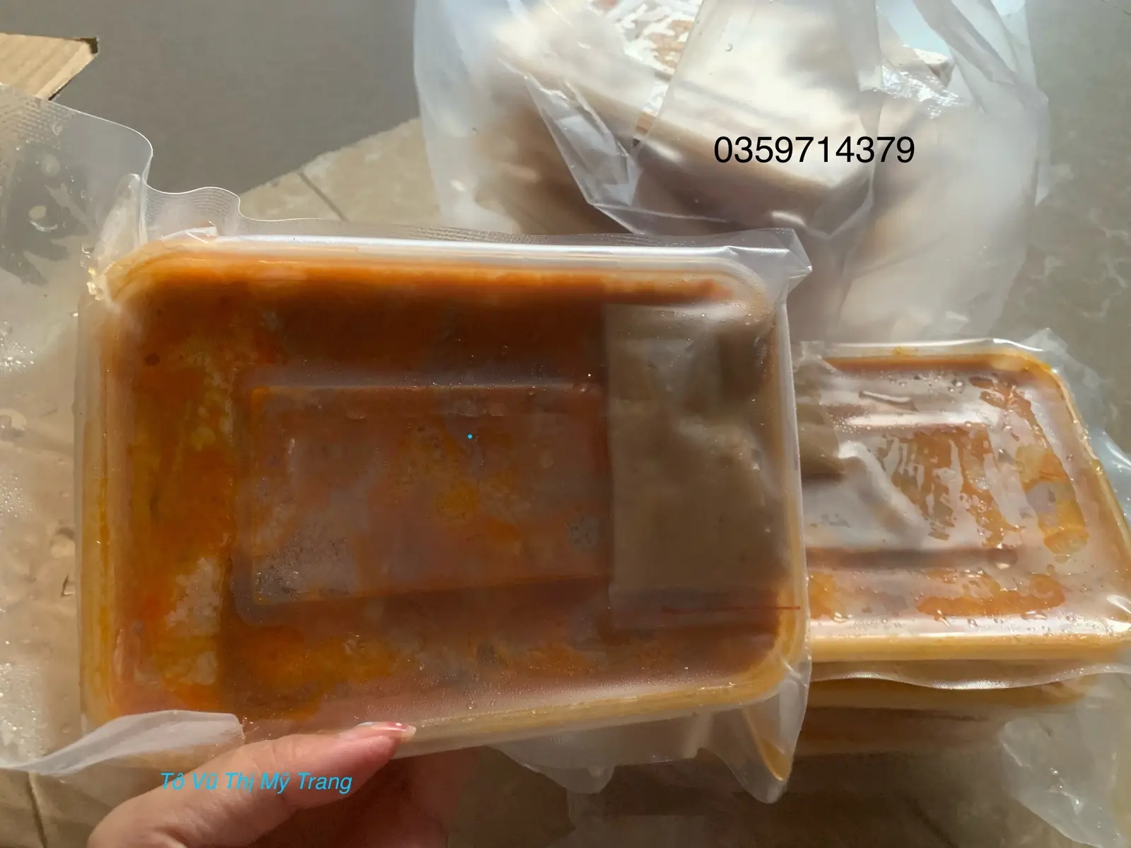 Hình ảnh Vú heo ướp chao 1kg 2 hộp ( hàng lạnh)