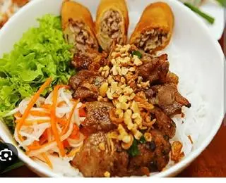Hình ảnh combo bún thịt nướng+5 cuốn chả giò 