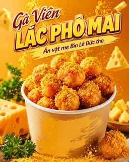 Hình ảnh Gà viên lắc phô mai