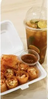 Hình ảnh Bánh cuốn đỏ+ trà tắc