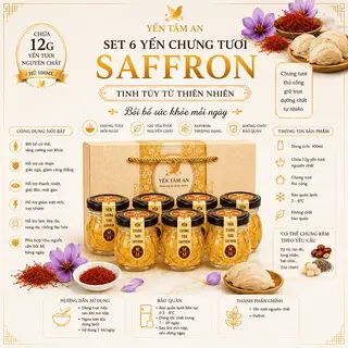 Hình ảnh Set 6 Yến Saffron Chưng Nóng – 12g Yến Tươi/Hũ 100ml
