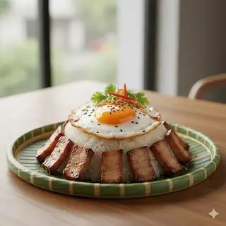 Hình ảnh Xôi Trứng Thịt Nướng