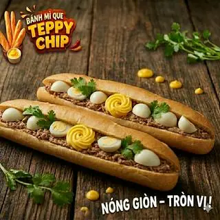 Hình ảnh Bánh mì que pate trứng cút