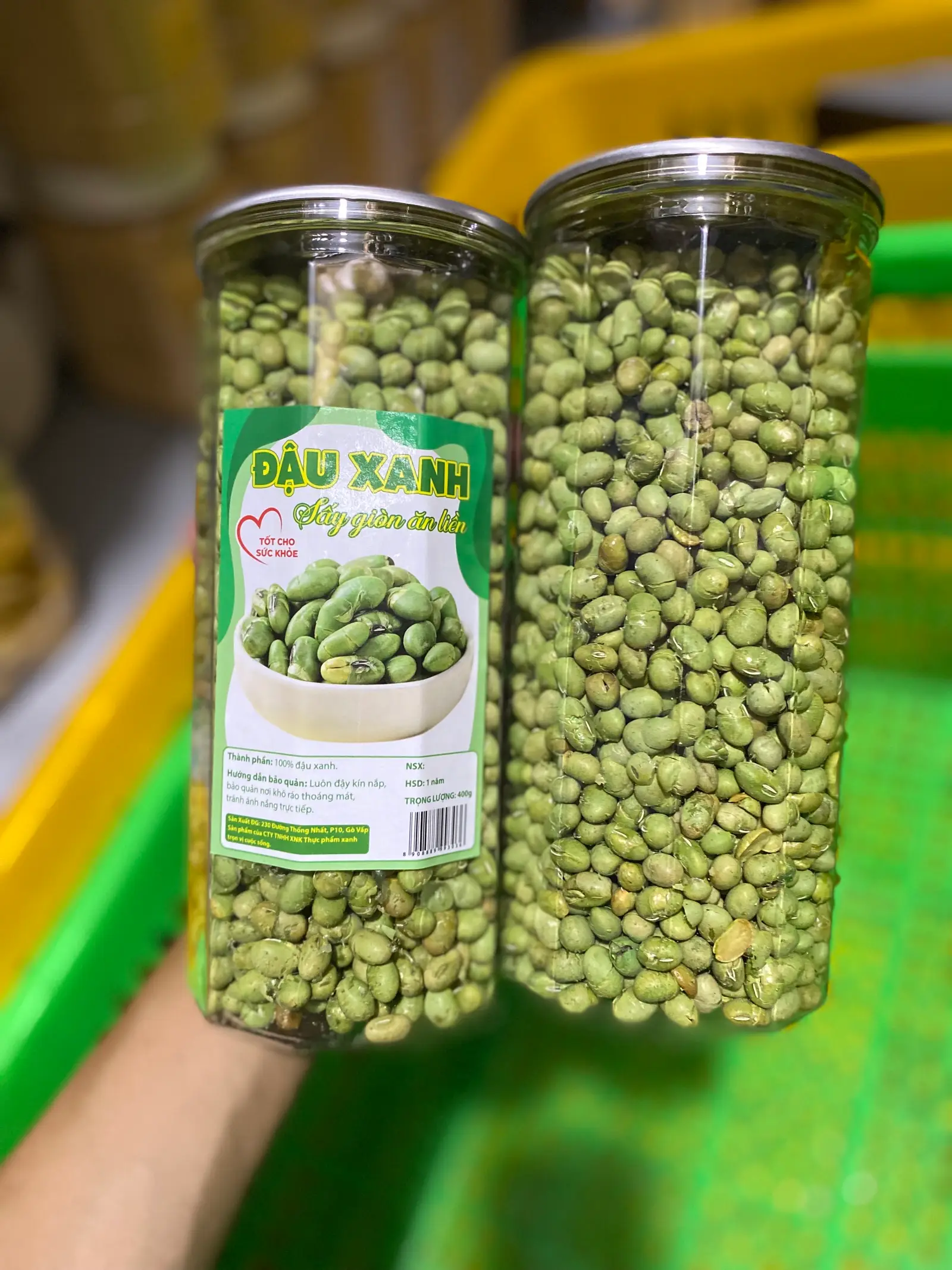 Hình ảnh Đậu xanh sấy muối nguyên hạt