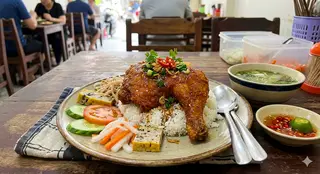 Hình ảnh Cơm Tấm gà chiên nước mắm ( má đùi ) 