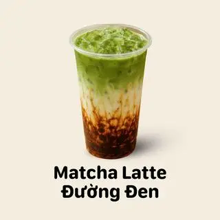 Hình ảnh Matcha latte đường đen 