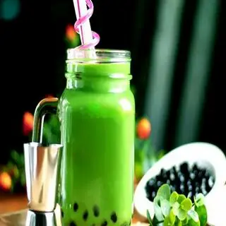 Hình ảnh Trà sữa Sâm Dứa Trân Châu Đen