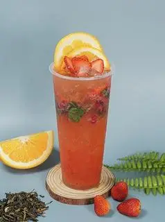 Hình ảnh Trà Cam Đào Dâu Tây
