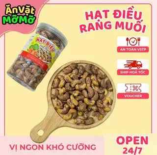 Hình ảnh Hạt Điều Rang Muối Nhà Làm Không Pha 400g