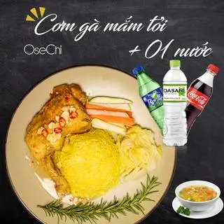 Hình ảnh COMBO cơm gà mắm tỏi lớn + Nước