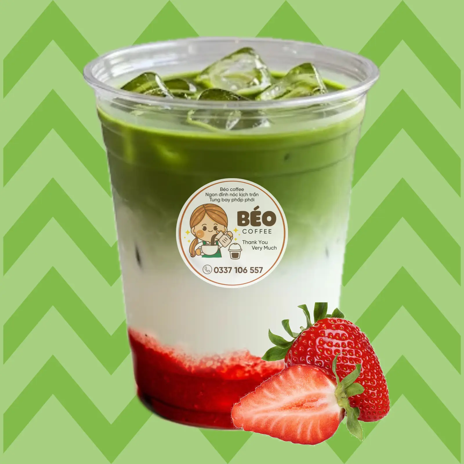 Hình ảnh Matcha Latte Dâu