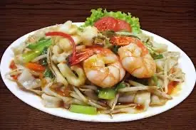 Hình ảnh hữu tiếu xào Hải sản 
