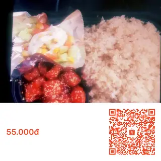 Hình ảnh Cơm rang gà viên sốt chua ngọt