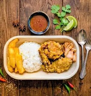 Hình ảnh cơm cánh gà rán toki