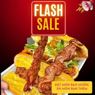 Hình ảnh Flash Sale Bánh Mì 3 Xiên Thịt