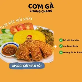 Hình ảnh Cơm gà xối mỡ sốt mắm tỏi ( size nhỏ )