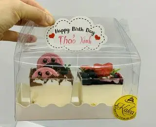 Hình ảnh Set bánh lạnh (mouse và tiramisu) ly vuông 
