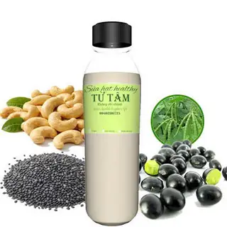 Hình ảnh Sữa hạt điều- mè đen -đậu đen -Tốt  cho xương khớp và đẹp tóc (chai uống ấm)